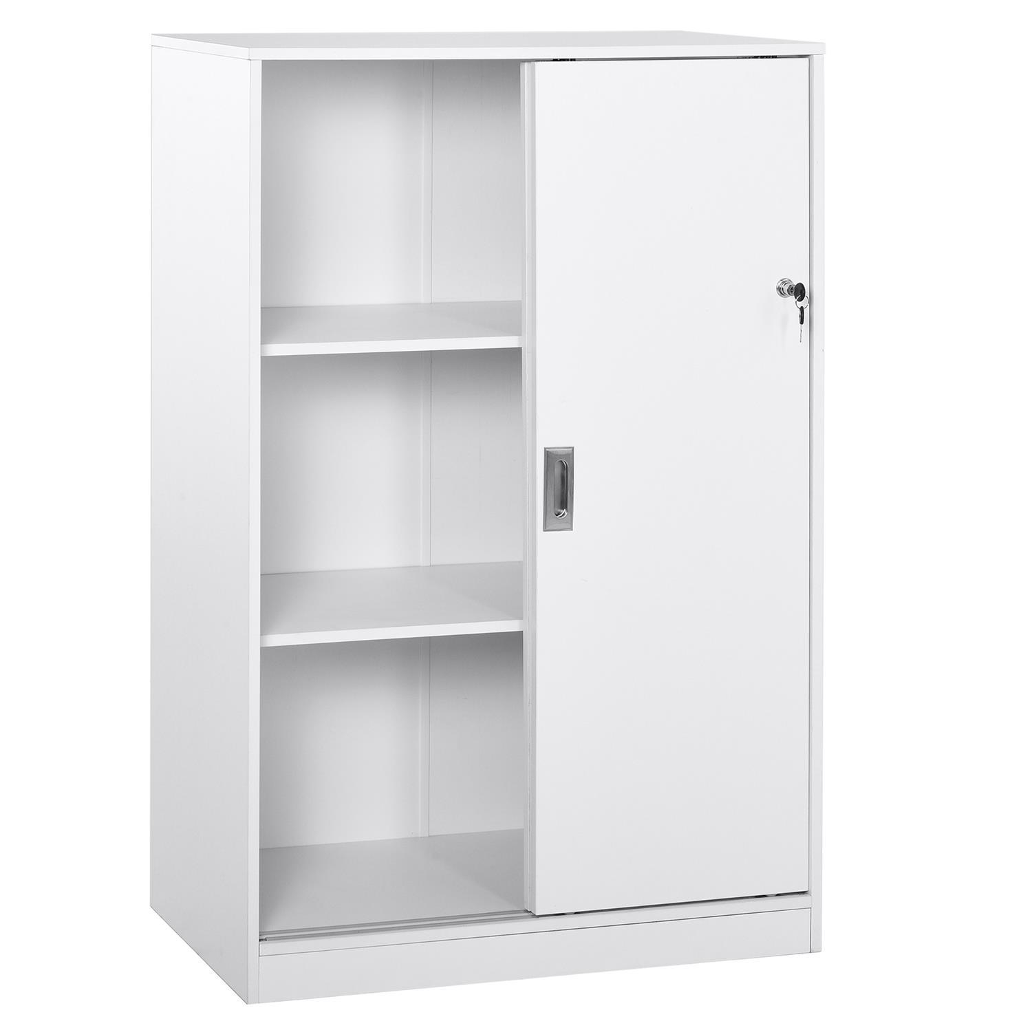 Archiefkast SERVI, 80x40x120cm, in wit - Bureaustoelpro.nl