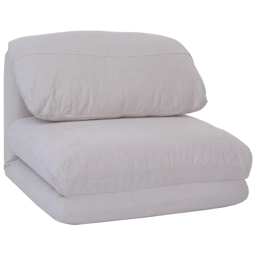 1-zits slaapfauteuil NANTES, Slaapfunctie 75 x 217 cm, Openklapbaar, Groot Comfort, in Beige Stof
