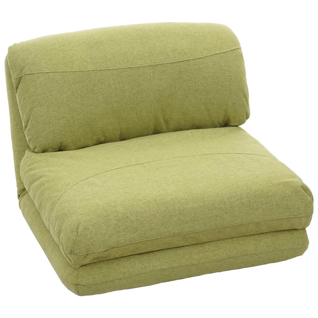 1-zits slaapfauteuil NANTES, Slaapfunctie 75 x 217 cm, Openklapbaar, Groot Comfort, in Groene Stof