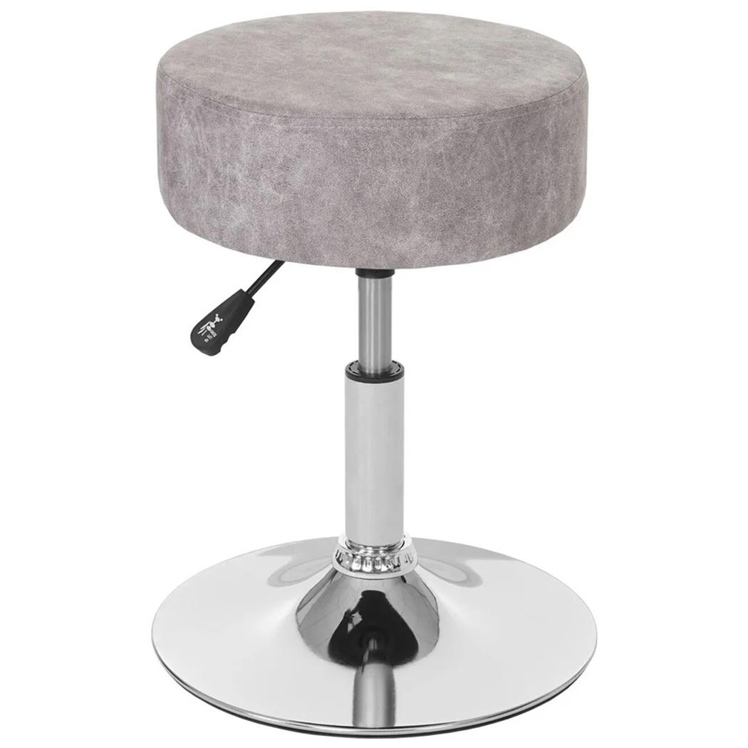 Draaikruk DANKO, Draaibaar met Ronde Chrome Voet, Griijs Vintage Leder