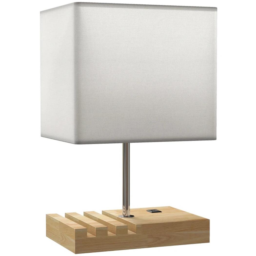 Bureaulamp EKO, Modern Ontwerp met USB-Poorten, Witte Kleur