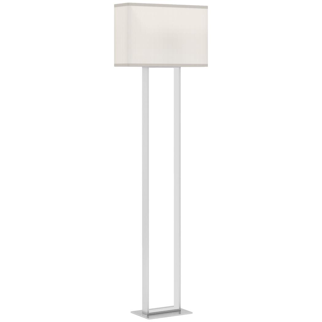 Kantoorlamp SOLI, Modern en Elegant, van Metaal en Stof, in de Kleur Wit