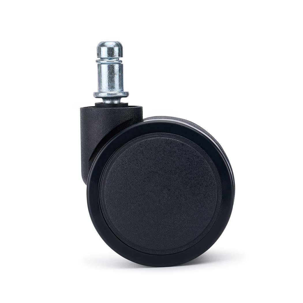 Set van 5 Wielen VOLT, 11x50mm, met Rubberen Coating, Zwart