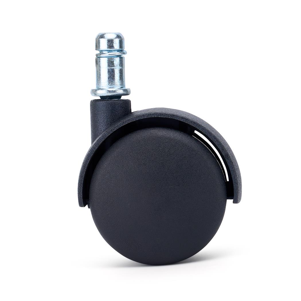 Set van 5 Wielen MOVE, 11x50mm, Zelfremmend, voor Tapijten Vloeren, Zwart