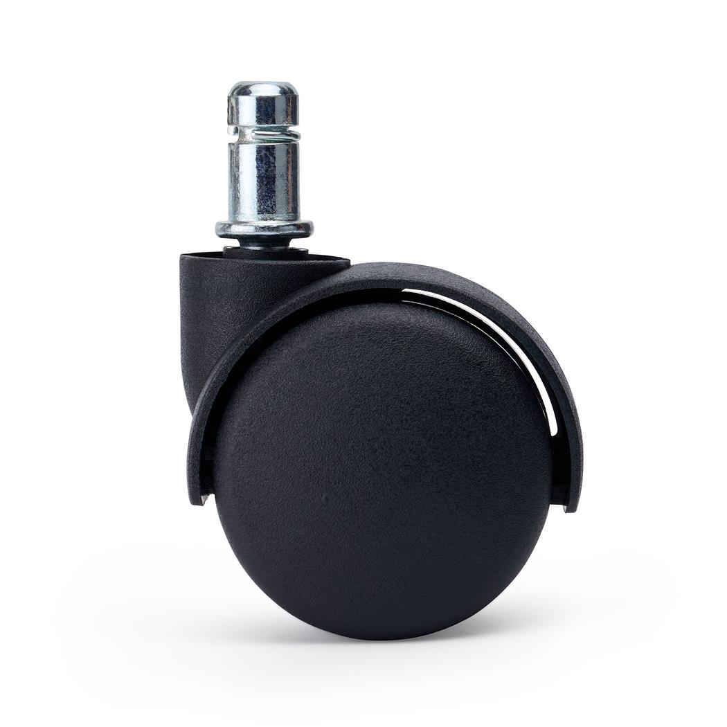 Set van 5 Wielen SPIN, 11x50mm, voor Zachte Ondergronden, Zwart