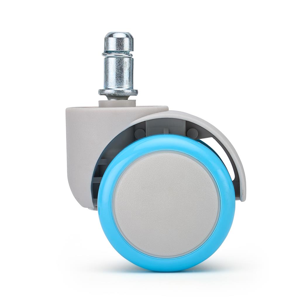 Set van 5 Wielen ARC, 11x50mm, met Rubberen Coating, Grijs/Blauw