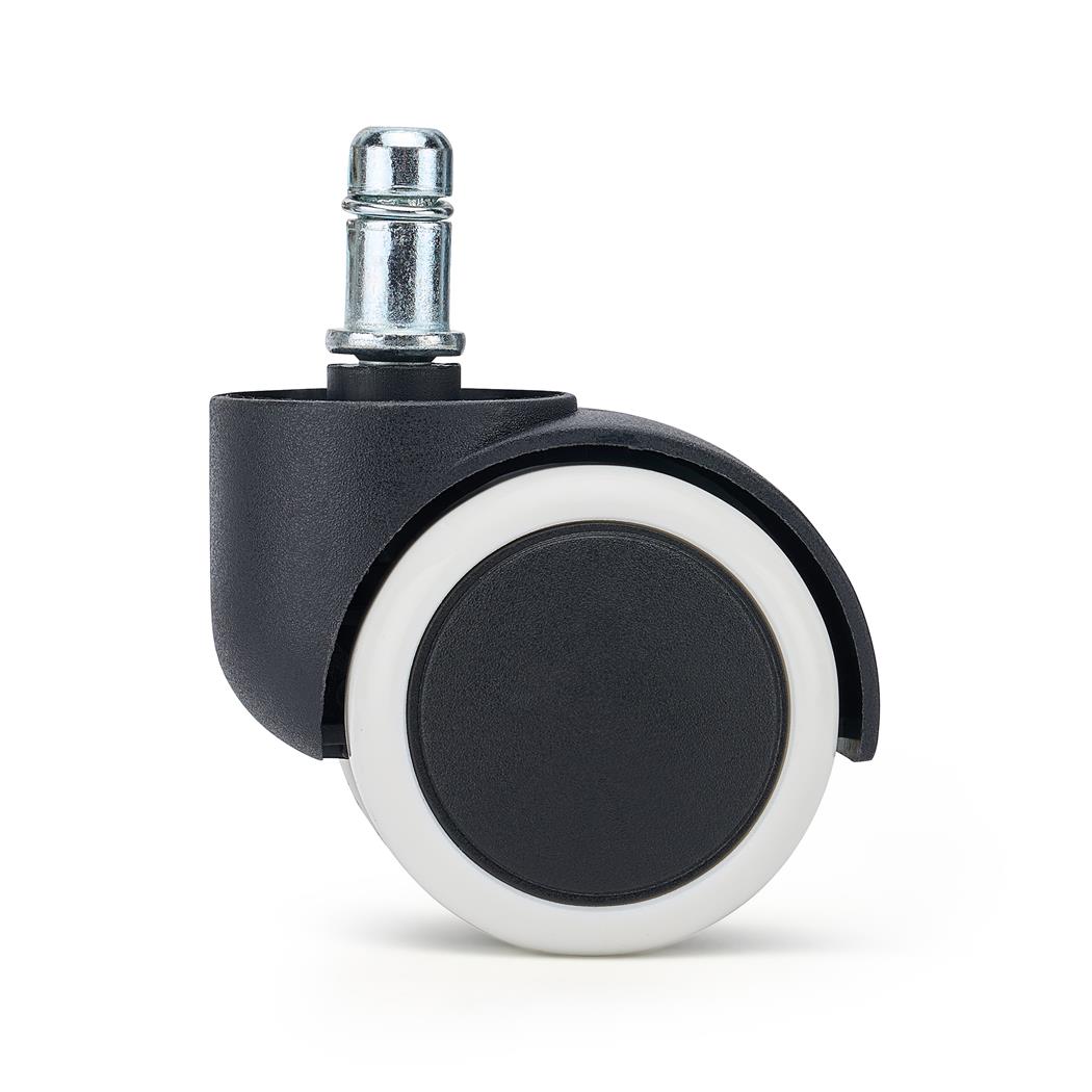 Set van 5 Wielen VELO, 11x50mm, met Rubberen Coating, Wit