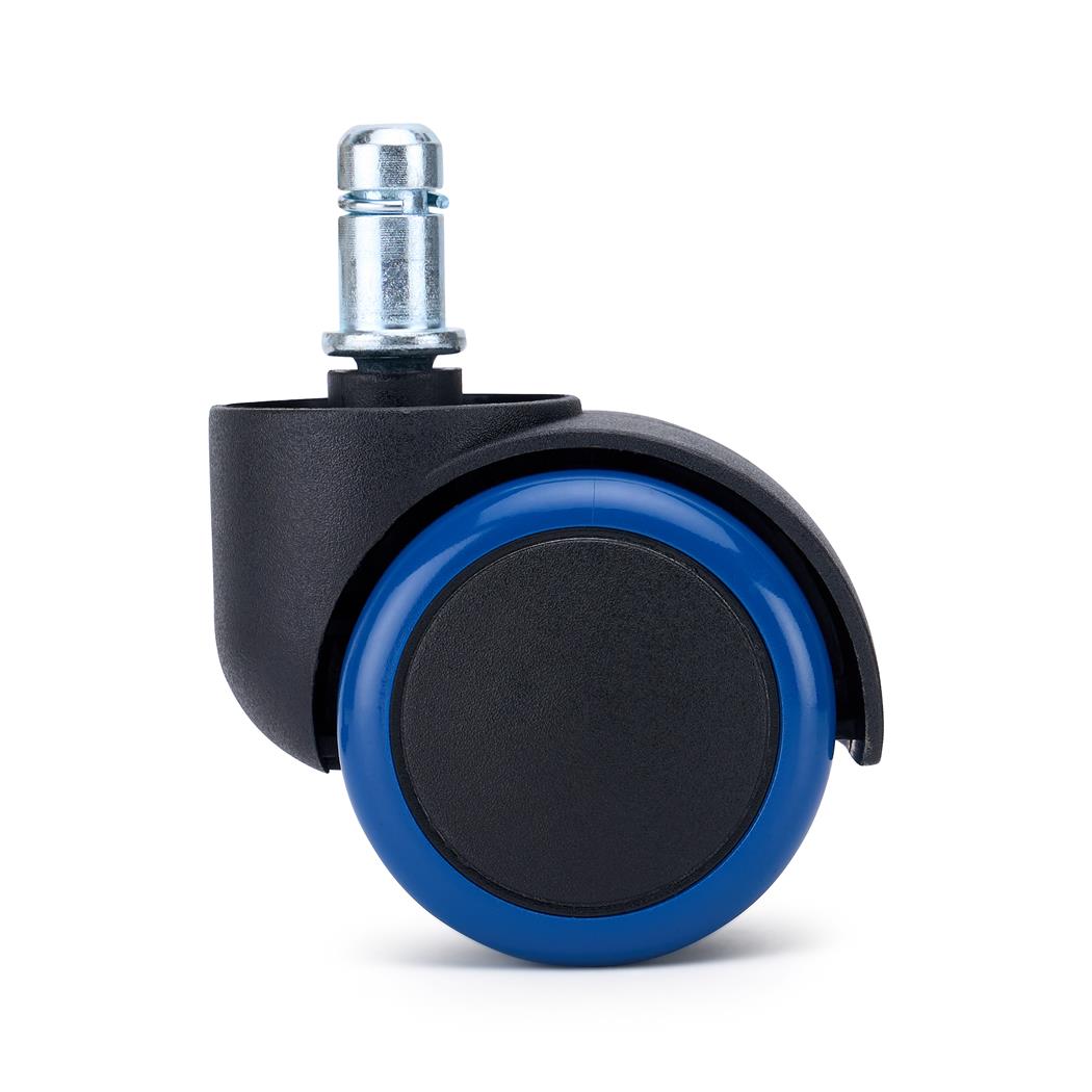 Set van 5 Wielen VELO, 11x50mm, met Rubberen Coating, Blauw