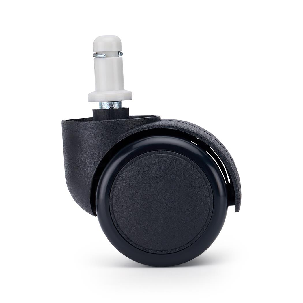 Set van 5 Wielen VELO, 11x50mm, EXTRA Stil, met Rubberen Coating, Zwart