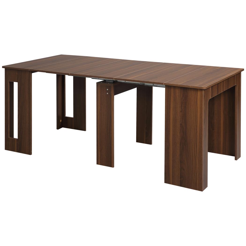 Vergadertafel ASMARA, Uitschuifbaar van 60 tot 180 cm, in Hout, walnoot