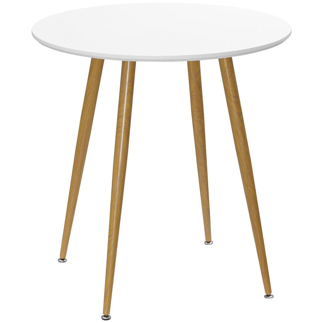 Vergadertafel CABO, rond, Afmetingen Ø72x75 cm, trendy Design, hout, Wit