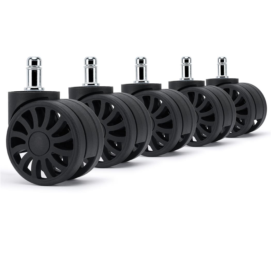 5x H3 11mm Zwenkwielen, 11mm x 60 mm, Geschikt Voor Alle Vloertypen, Stil en Duurzaam, Zwart 