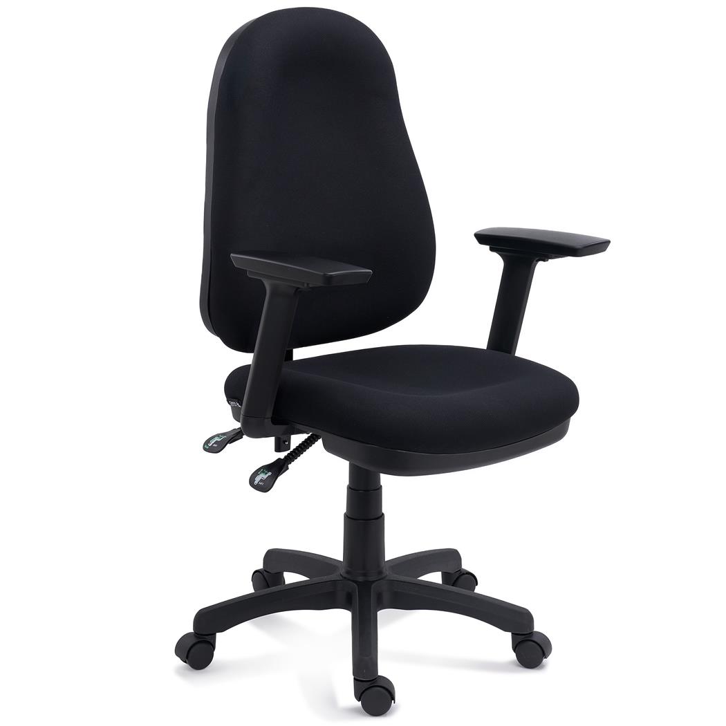Ergonomische Stoel ZENIT, Verstelbare Rugleuning, Verstelbare Armleuningen, Uitstekende Bekleding, Zwart