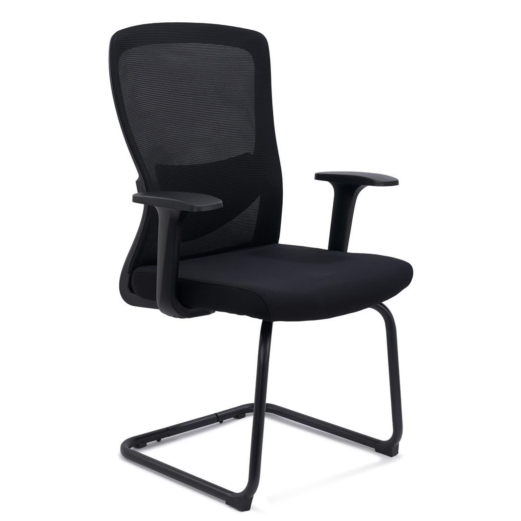 Ergonomische Bureaustoel NOTE V, Lendensteun, metalen voet, zwart