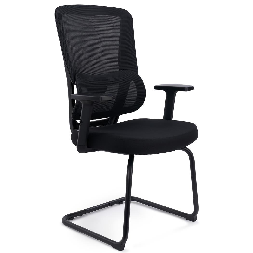 Ergonomische Bureaustoel SUPRA V, Lendensteun, metalen voet, zwart