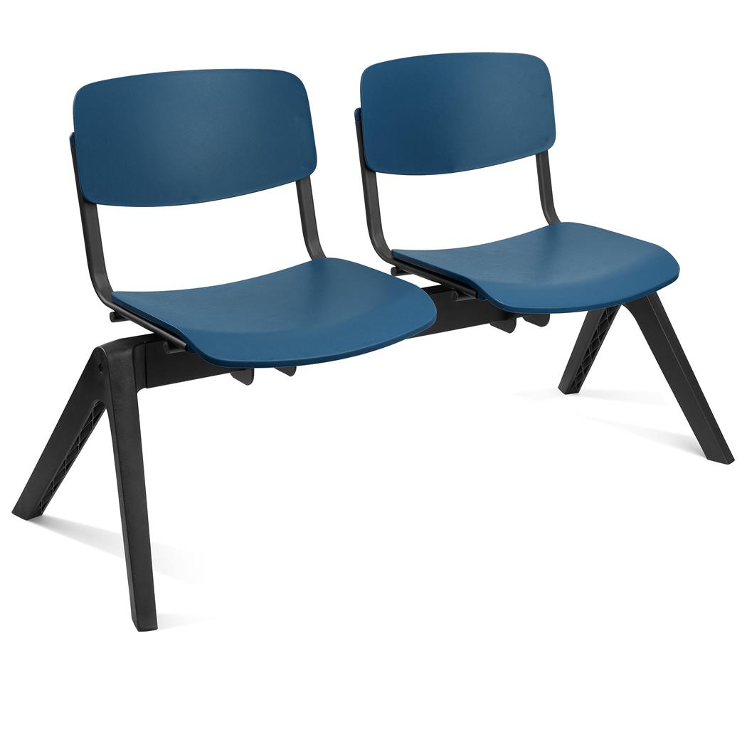 Tweepersoonsbank MILKY, Robuuste Constructie, Zeer Comfortabel, Blauw