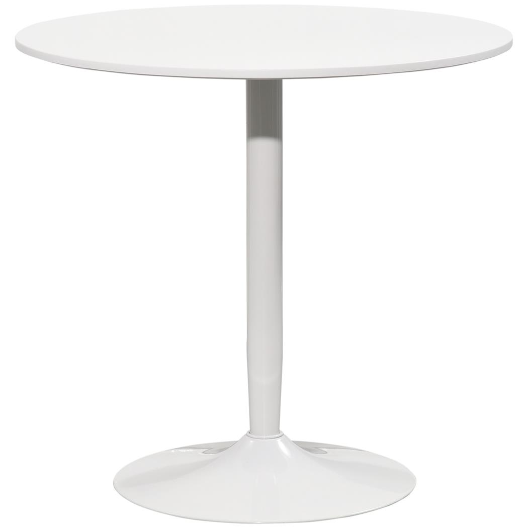 TURIN Vergadertafel, Rond, Stalen Frame, Ø70x75 cm, Wit
