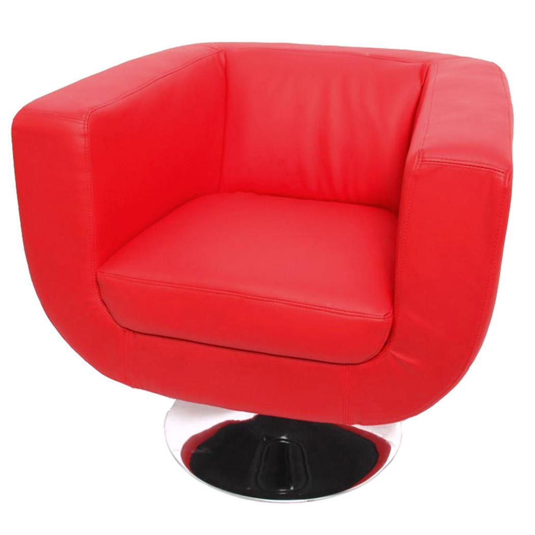 Design Fauteuil TREVISO II, Spectaculair Ontwerp en Maximaal Zitcomfort, Verschillende Kleuren, Rood