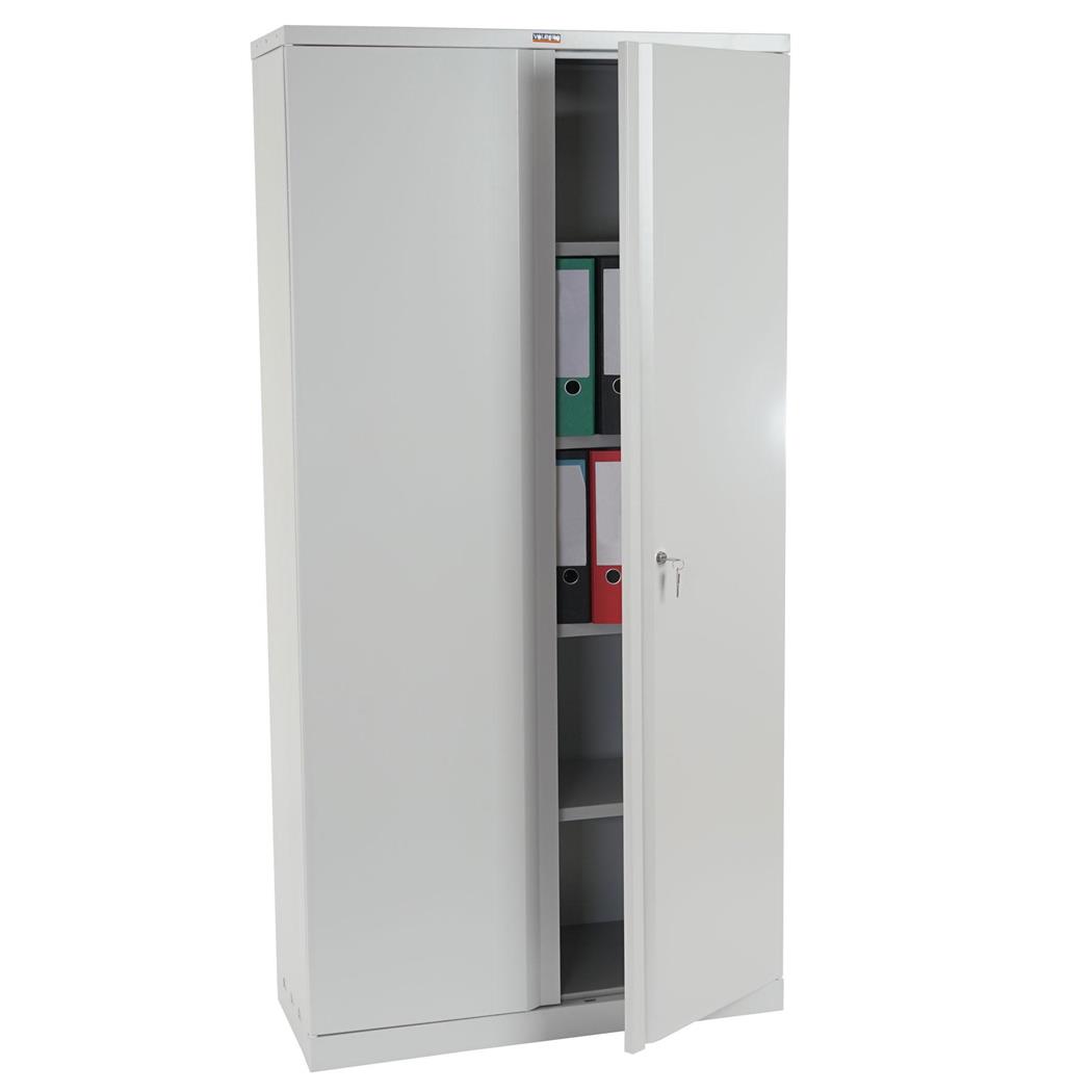 Archiefkast CARIN 2 DEUREN, 182x92x37 cm, van Staal, Kleur Lichtgrijs