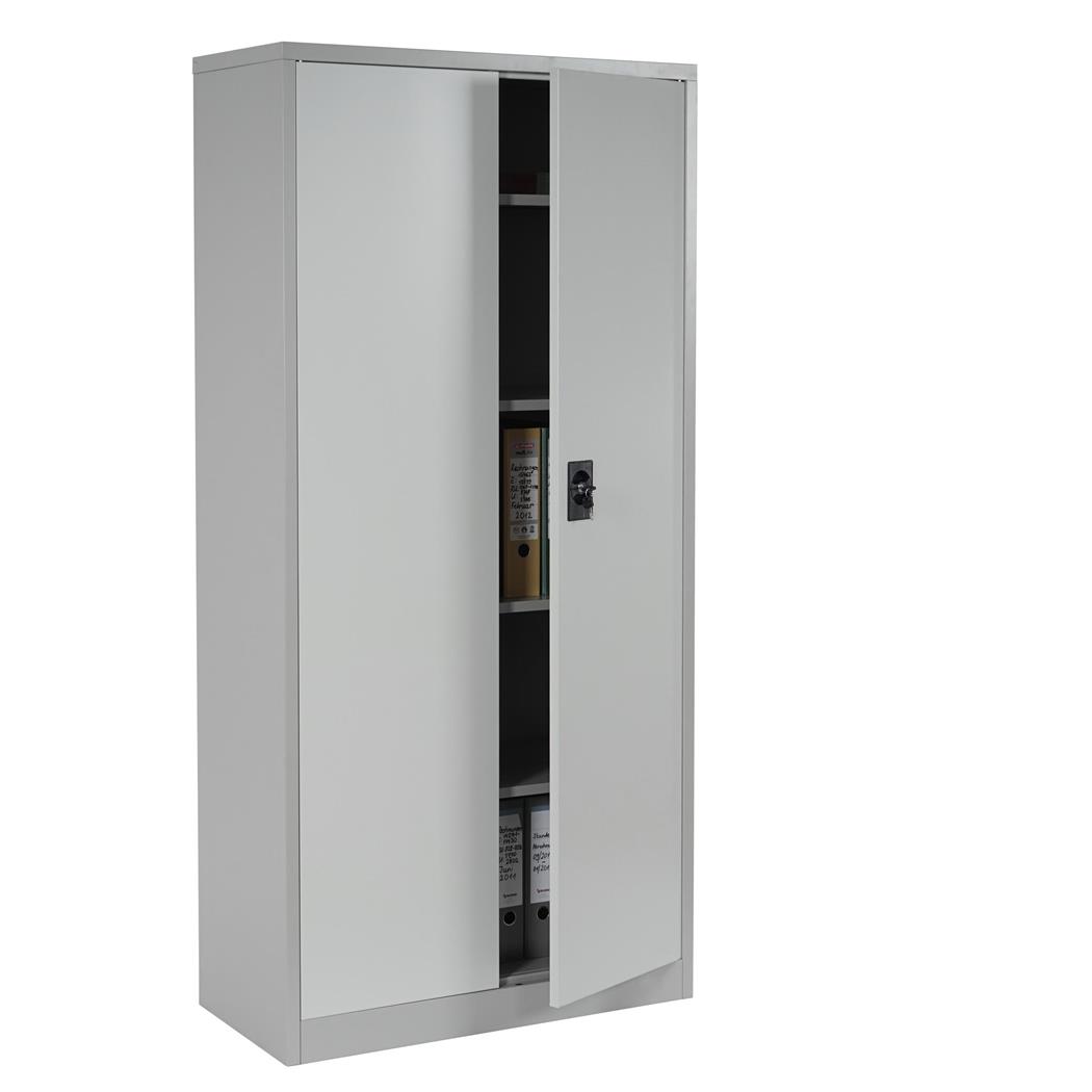 Metalen Archiefkast EDITH 2 DEUREN, 180x85x40 cm, in Staal, Kleur Beige