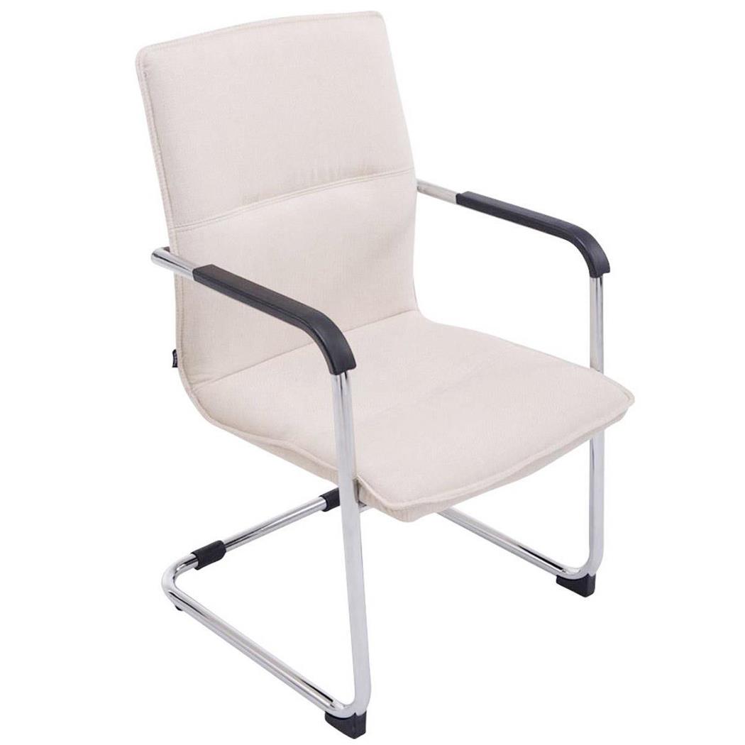 Vergaderstoel GOLIATH, Metalen Structuur, Dikke Vulling en elegant ontwerp, in Beige Stof