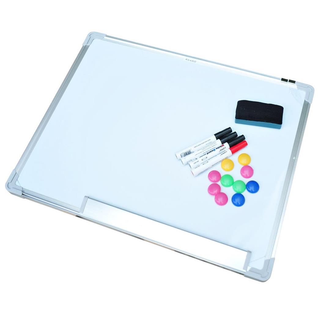 Magnetisch Bord PALMYRA, 45x60 cm, met 10 Magneten, 1 Wisser en 4 Markers