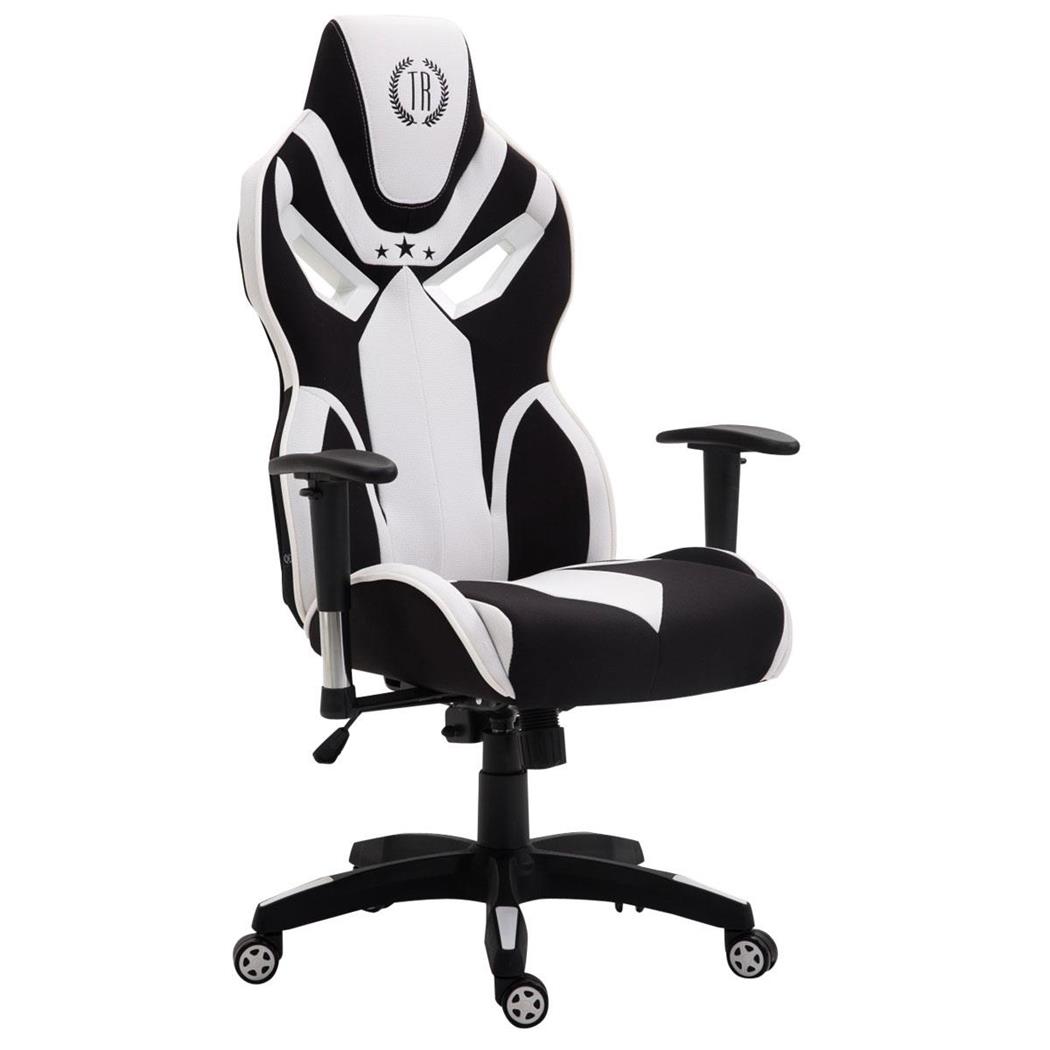 Bureaustoel HAMIL, Ergonomisch Ontwerp, in Stof, Kleur Zwart/Wit