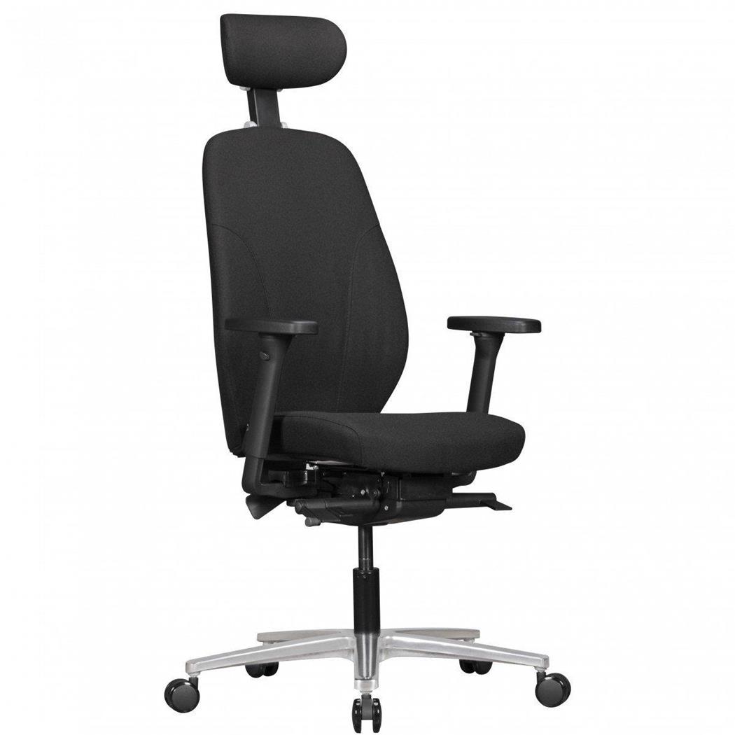 Ergonomische Bureaustoel SARK, Volledig Verstelbaar, Geschikt voor 8 uur/dag, Stoffen Bekleding, Kleur Zwart