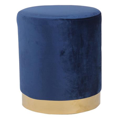 Zitpoef TIBET FLUWEEL, Elegante Licht Ontwerp met Dikke Vulling, Blauw