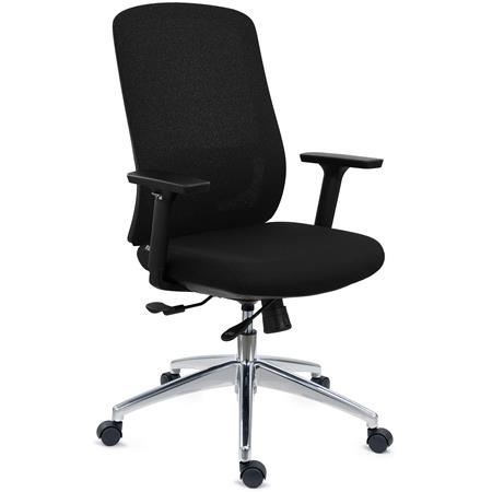 DEMO# Ergonomische kantoorstoel ASTRA, In Diepte verstelbare Zitting, Zwart