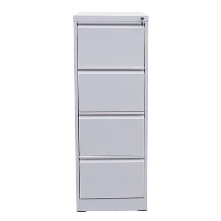 Archiefkast GILBERTA met 4 LADES, 134x46x62cm, van Staal, Kleur Wit
