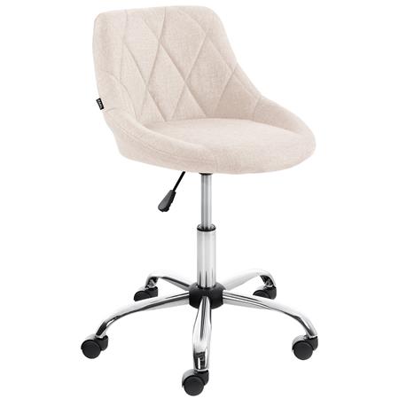 Bureaustoel DOVER STOF, Uniek Ontwerp, Zeer Comfortabel, Kleur Crema