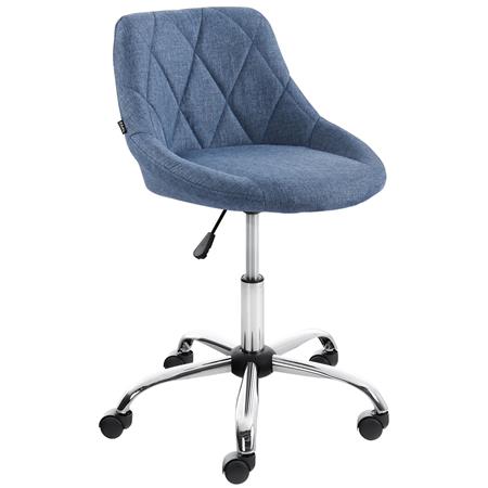 Bureaustoel DOVER STOF, Uniek Ontwerp, Zeer Comfortabel, Kleur Blauw