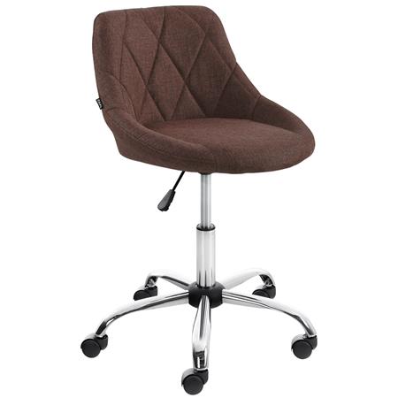 Bureaustoel DOVER STOF, Uniek Ontwerp, Zeer Comfortabel, Kleur Bruin