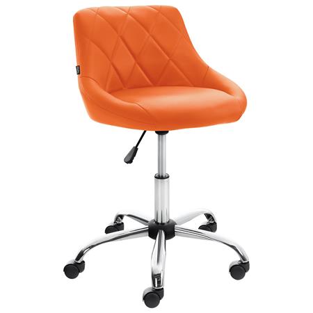 Bureaustoel DOVER LEDER, Uniek Ontwerp, Zeer Comfortabel, Kleur Oranje