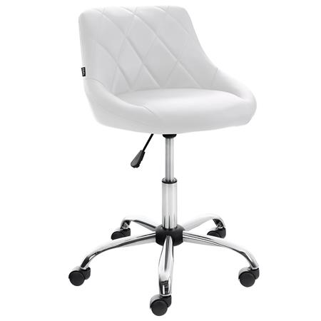 Bureaustoel DOVER LEDER, Uniek Ontwerp, Zeer Comfortabel, Kleur Wit