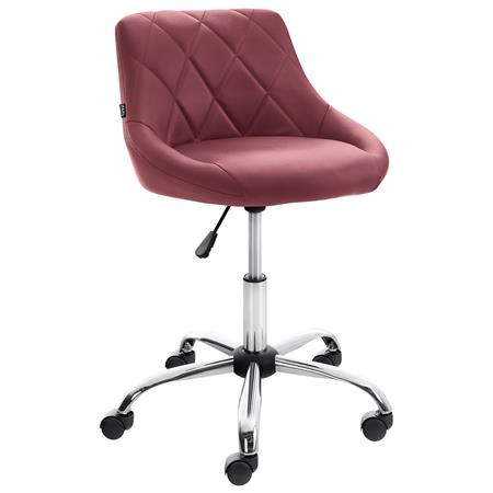 Bureaustoel DOVER LEDER, Uniek Ontwerp, Zeer Comfortabel, Kleur Bordeaux