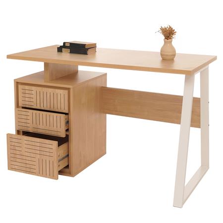 Bureau HESSEN, Modern Ontwerp, Afmetingen 77x118x58cm, in Melamine Hout KLeur Lichtbruin