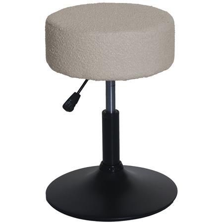 Draaikruk BLOOM, Draaibaar met Zwarte Ronde Voet, Stof, Beige