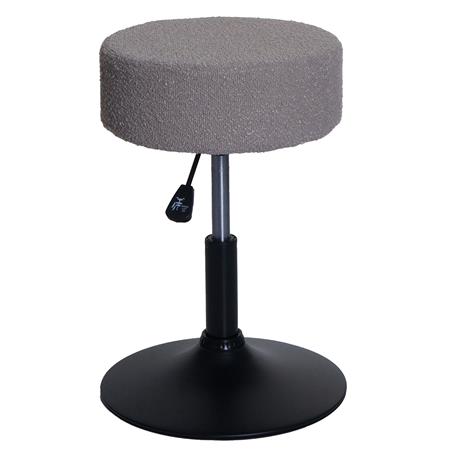 Draaikruk BLOOM, Draaibaar met Zwarte Ronde Voet, Stof, Taupe