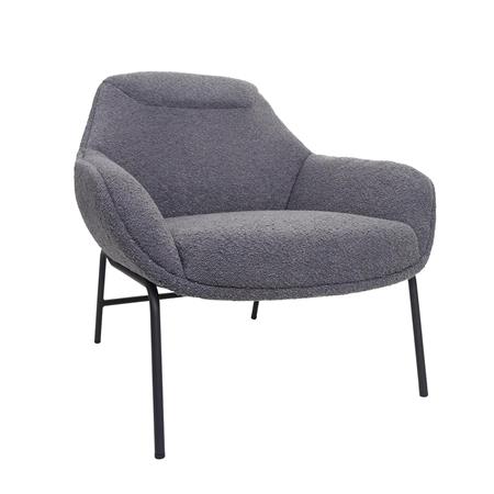 Vergaderstoel COLTEN, Exclusief Comfortabel Ontwerp, Metalen Frame, Bekleed met Grijze Stof