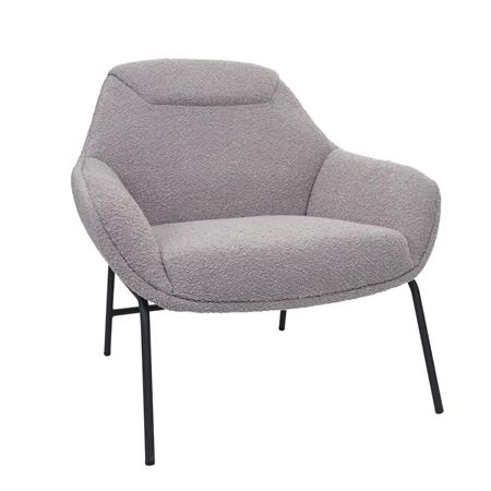 Vergaderstoel COLTEN, Exclusief Comfortabel Ontwerp, Metalen Frame, Bekleed met Lichtgrijze Stof