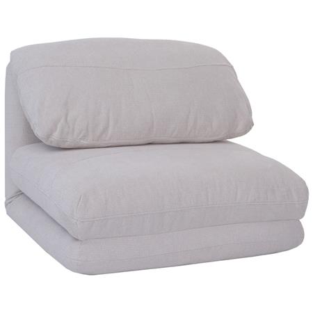 1-zits slaapfauteuil NANTES, Slaapfunctie 75 x 217 cm, Openklapbaar, Groot Comfort, in Beige Stof