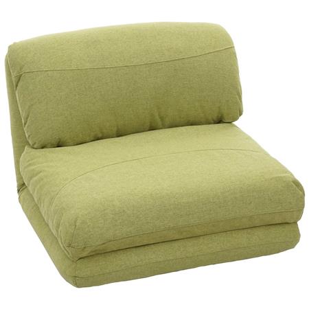 1-zits slaapfauteuil NANTES, Slaapfunctie 75 x 217 cm, Openklapbaar, Groot Comfort, in Groene Stof