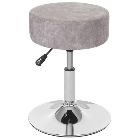 Draaikruk DANKO, Draaibaar met Ronde Chrome Voet, Griijs Vintage Leder