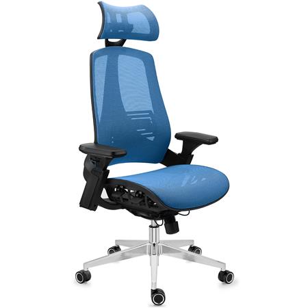 Ergonomische Bureaustoel EXPLORER, Volledig Verstelbaar, Modern Design, Geavanceerde Technologie, Blauw 