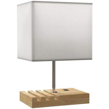 Bureaulamp EKO, Modern Ontwerp met USB-Poorten, Witte Kleur