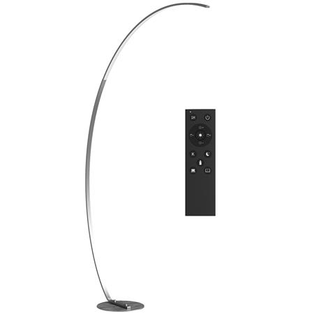 Vloerlamp LUMINA, Afmetingen 120x27x172 cm, Boogvormig Ontwerp, Dimbare LED, Chroom
