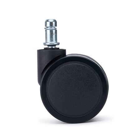 Set van 5 Wielen VOLT, 11x50mm, met Rubberen Coating, Zwart