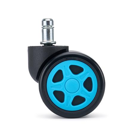 Set van 5 Wielen SPEED, 11x50mm, Sportief Ontwerp, Rubberen Coating, Turkoois